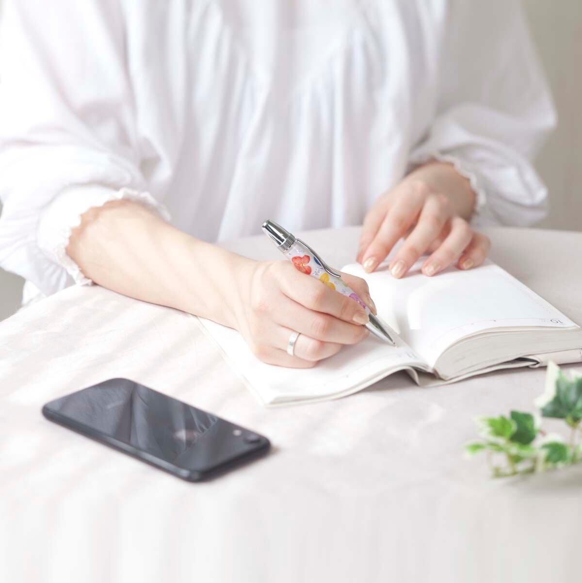 美濃和紙 ボールPen 小桜と金箔/黄色 TM-1902 ye CROSS type