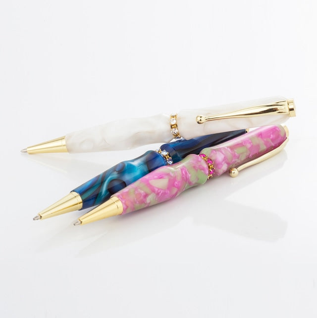 Jewel-like ballpoint pen Swarovski RingTop Acrylic /Blue TAS1701 CROSS type