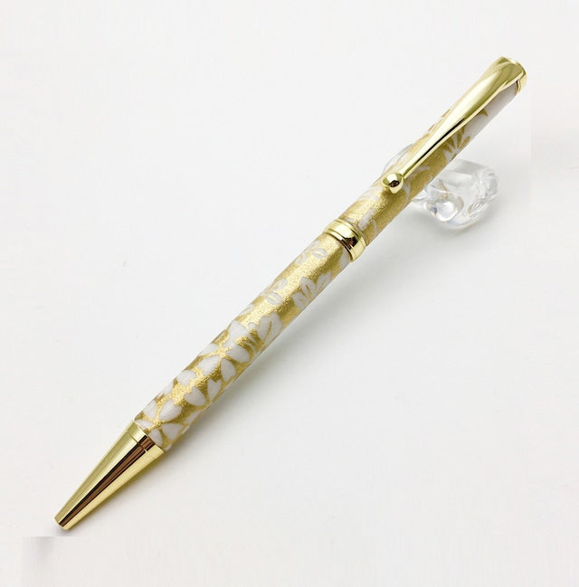 美濃和紙 ボールPen 白金箔 月光 /秋の七草 TM-1800 wh CROSS type