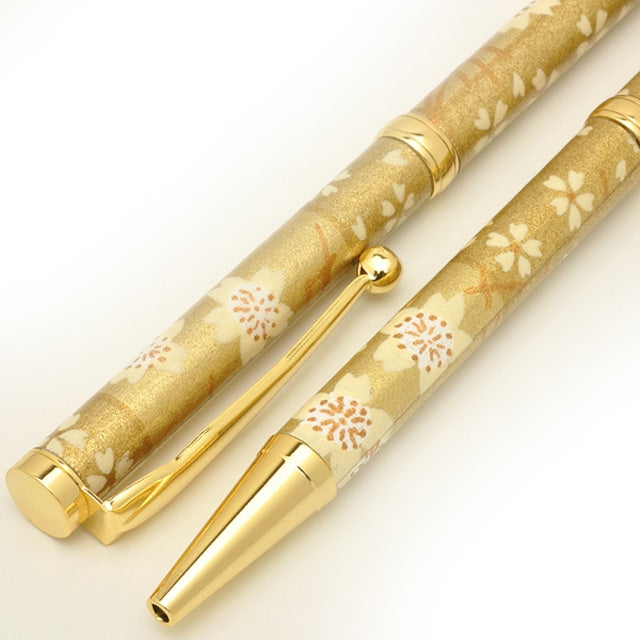 美濃和紙 ボールPen 金箔格子 /金色 PMW1555 gd CROSS type