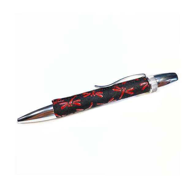 伝統工芸 鹿漆革 (しかしっぴ) とんぼ /勝ち虫 (赤色)PIN1610 PARKER type