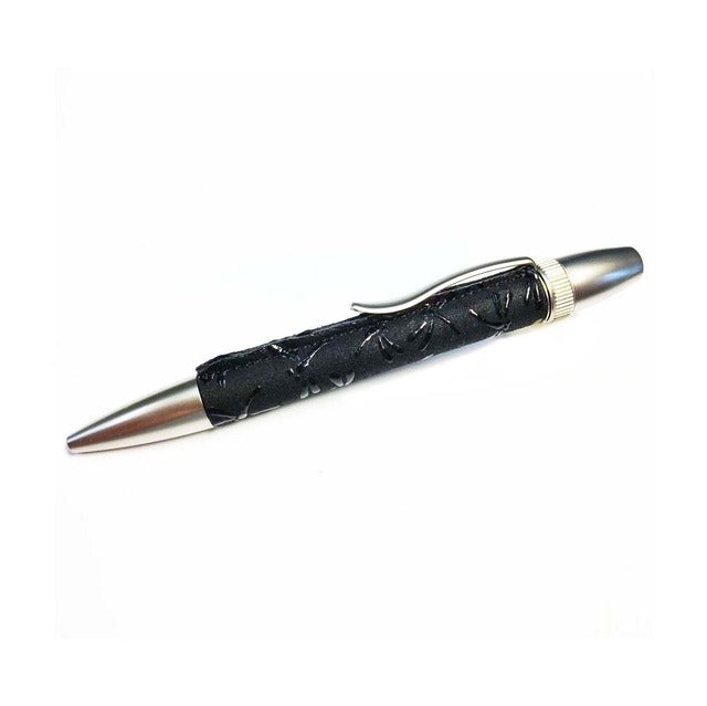 伝統工芸 鹿漆革 (しかしっぴ) とんぼ /勝ち虫 (黒色)PIN1610 PARKER type