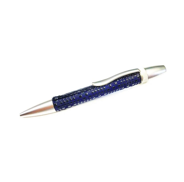 伝統工芸 鹿漆革 (しかしっぴ) 変り市松 /いちまつ (紺色)PIN1612 PARKER type