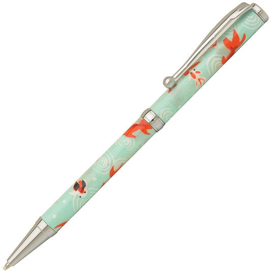 美濃和紙 ボールPen 金魚 /水色 PMW1552 sq