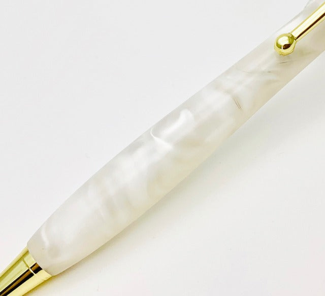 Shape Pen 絶妙なバランス形状の アクリルボールペン0.5mm /ホワイト TAB2011