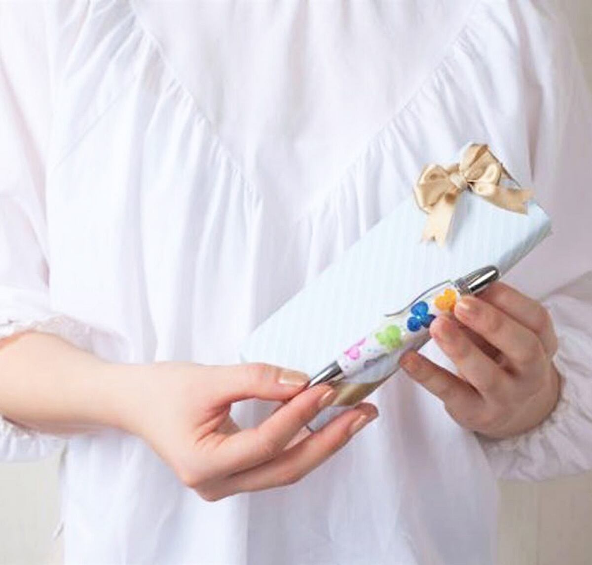 美濃和紙 ボールPen 小桜と金箔/黄色 TM-1902 ye CROSS type