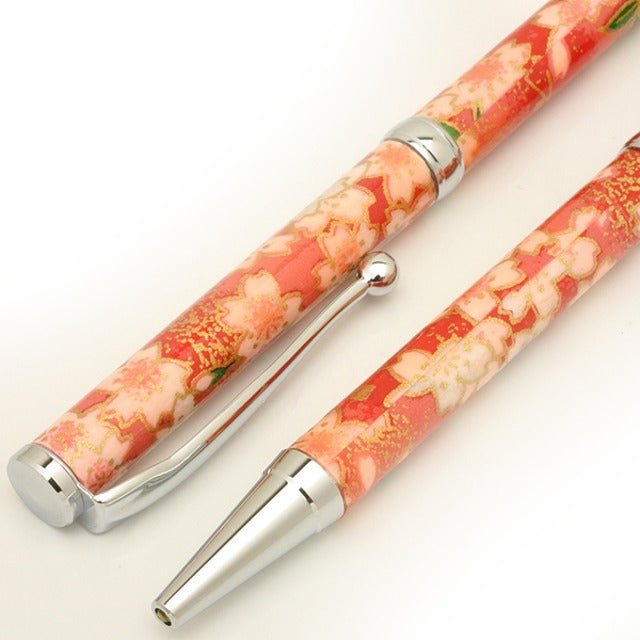 美濃和紙 ボールPen 金箔桜 /赤色 PMW1554 re