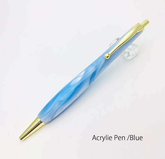 Shape Pen 絶妙なバランス形状の アクリルボールペン0.5mm /ブルー TAB2011