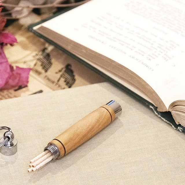 Precious wood with gentle texture Wood Toothpick holder/Toothpick Cherry Wood SY15001