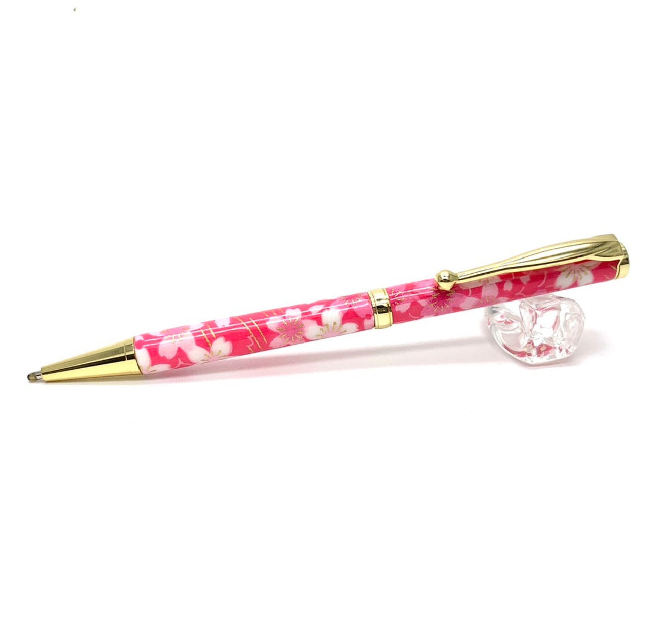 美濃和紙 ボールPen 桜と流水/濃桃色 TM-2306 CROSS type