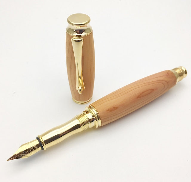 高級銘木材を活かした 万年筆 一位 /いちい TWM18200 コンバータ付