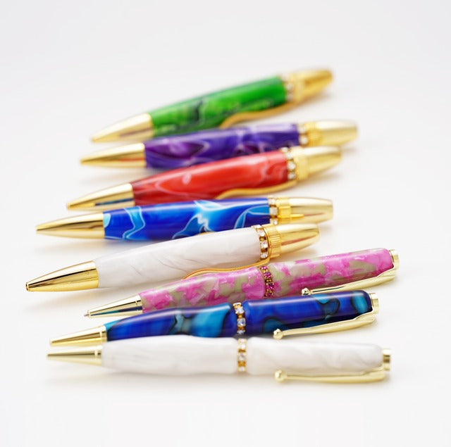 Jewel-like ballpoint pen Swarovski RingTop Acrylic /Blue TAS1701 CROSS type