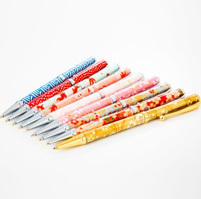 美濃和紙 ボールPen 金箔格子 /金色 PMW1555 gd CROSS type