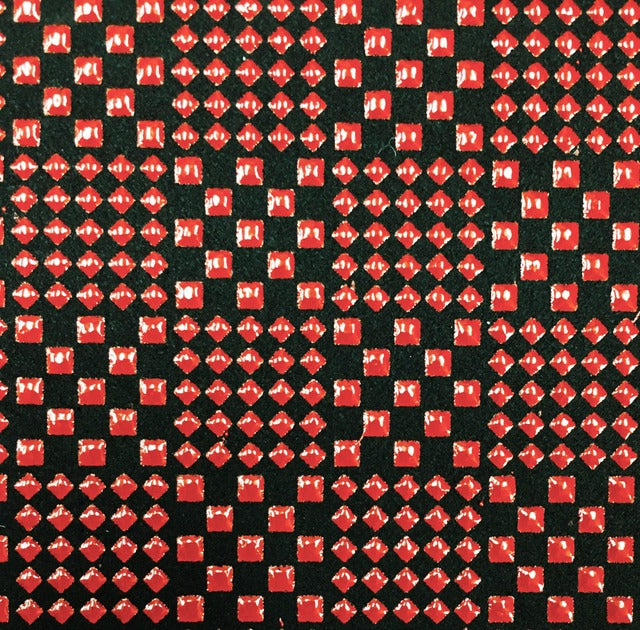 伝統工芸 鹿漆革 (しかしっぴ) 変り市松 /いちまつ (赤色)PIN1612 PARKER type