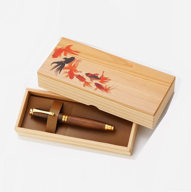 「長良すぎ」木箱ペンケース・金魚(きんぎょ)MP-200