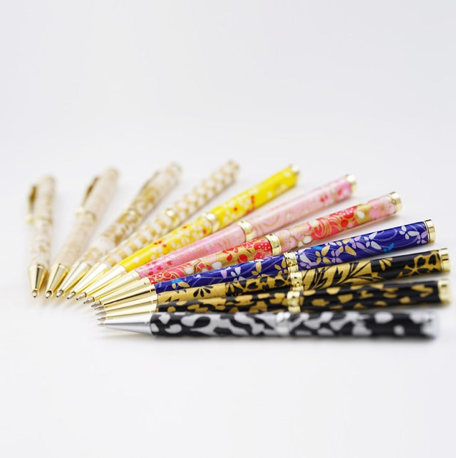 美濃和紙 ボールPen 藍染ぼたん /紺色 TM-1810 nv CROSS type