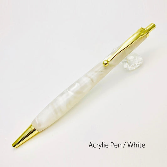Shape Pen 絶妙なバランス形状の アクリルボールペン0.5mm /ホワイト TAB2011