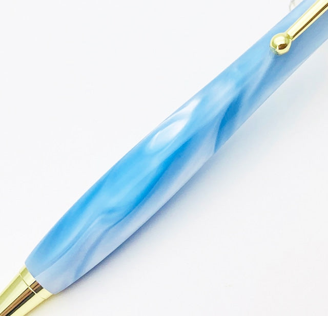 Shape Pen 絶妙なバランス形状の アクリルボールペン0.5mm /ブルー TAB2011