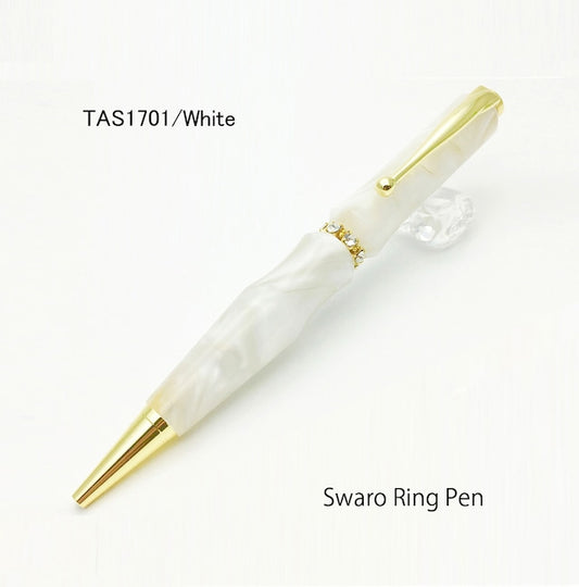 宝石のようなボールペン スワロRingTop Acrylic /White TAS1701 CROSS type