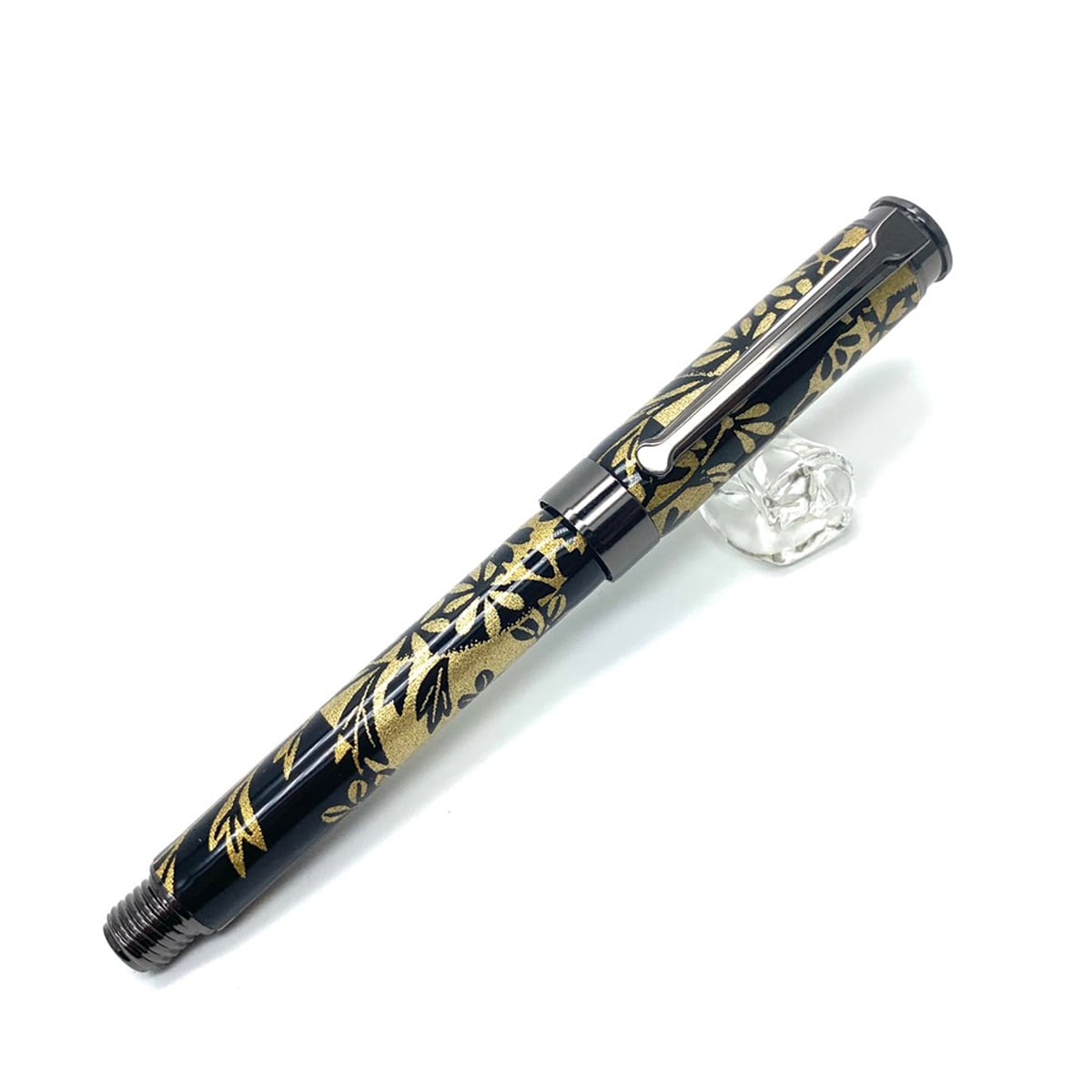 美濃和紙 友禅柄 万年筆 月光 /秋の七草 TWM1815 bk コンバータ付