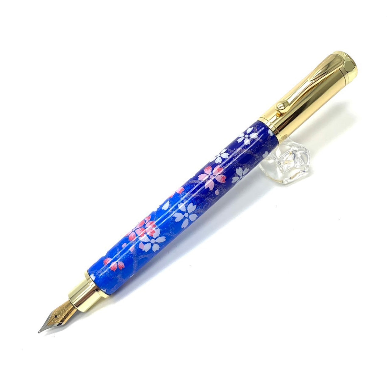 みやびな美濃和紙 友禅柄 MagnetCap式万年筆 夜桜/紺色 TWM2313