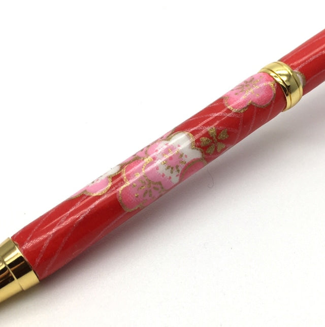 Mino Washi Ball Pen Plum and Qinghai Wave/Red TM-1603 re CROSS type