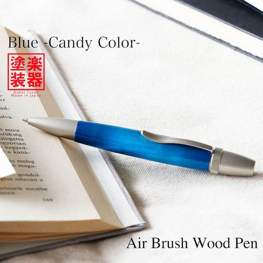 Air Brush Wood Pen Guitar Paint Curly Maple /Blue TGT1611 PARKER type