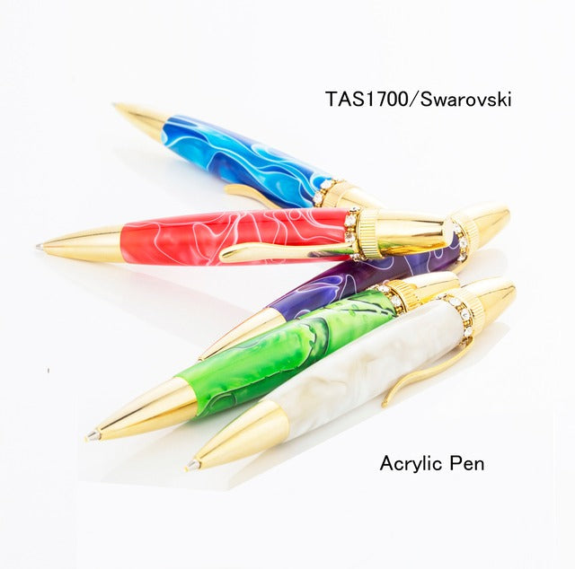 宝石のようなボールペン スワロRingTop Acrylic /Blue TAS1700 PARKER type