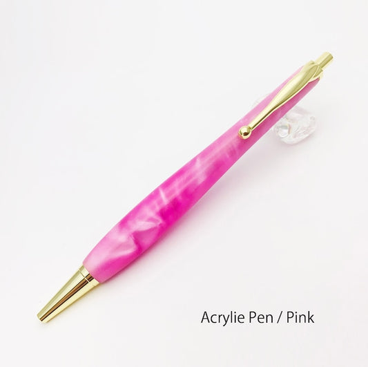 Shape Pen Acrylic ballpoint pen with exquisite balance shape 0.5mm / Pink TAB2011