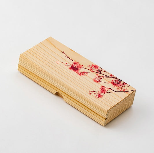 &quot;Nagarasugi&quot; wooden box pencil case - Sakura MP-201