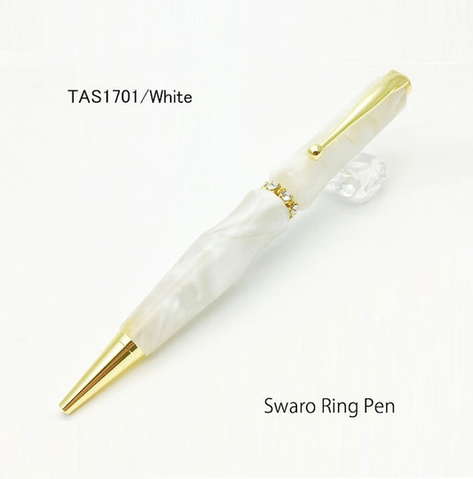 Jewel-like ballpoint pen Swarovski RingTop Acrylic /White TAS1701 CROSS type