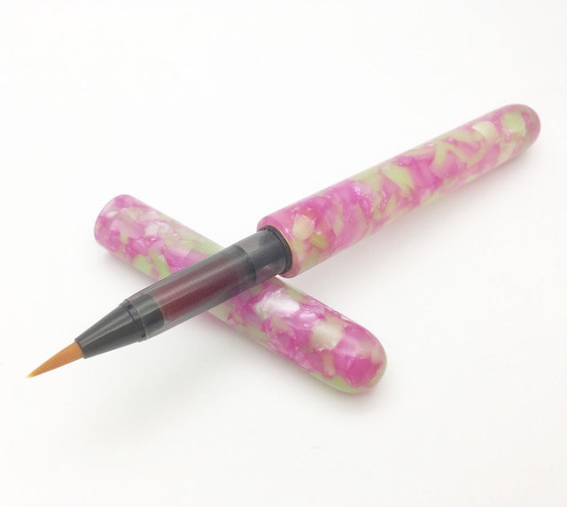 Jewel-like acrylic brush pen TFP1801 Pink with ink cartridge